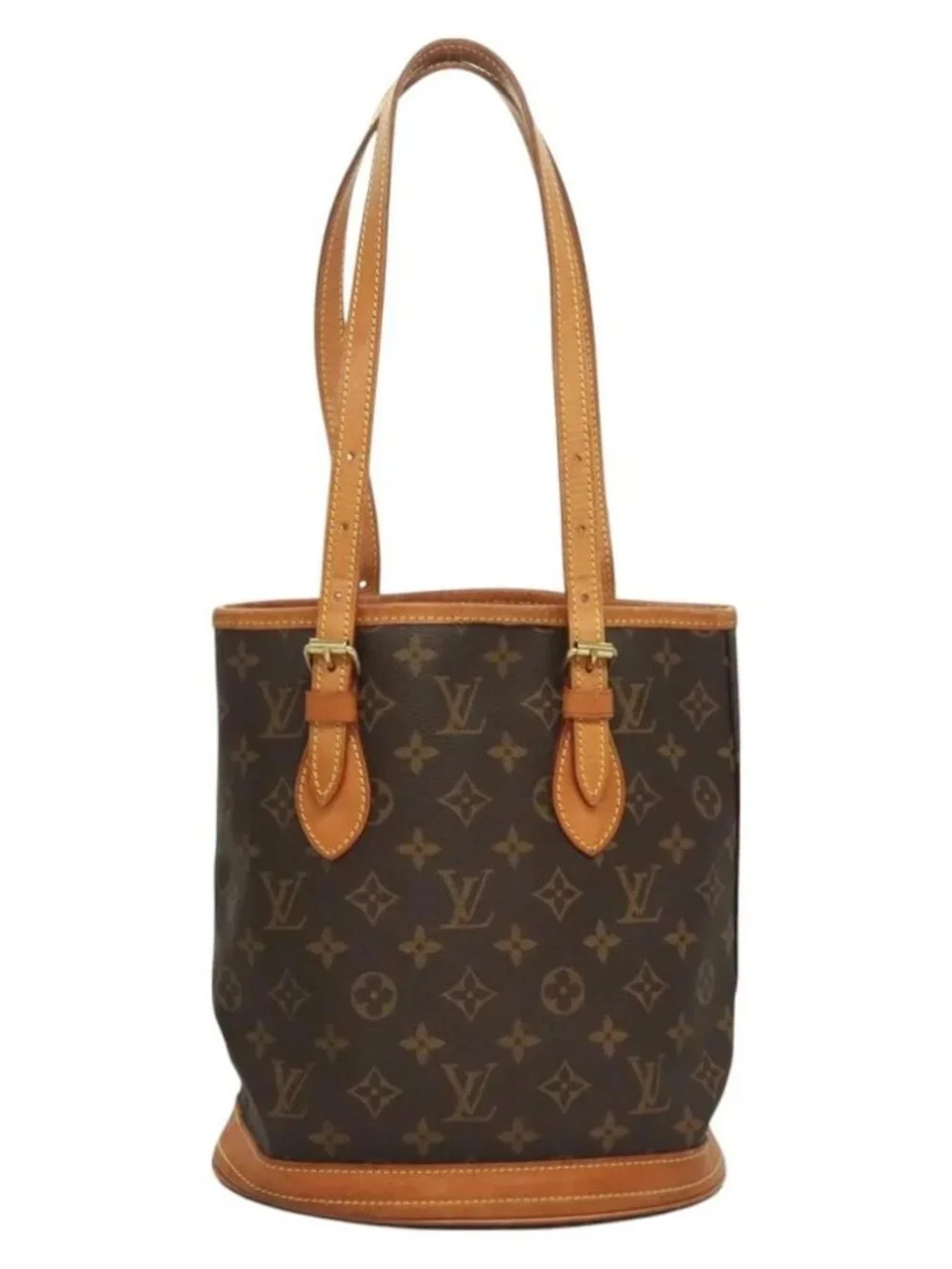 LOUIS VUITTON Monogram Bucket PM Shoulder Bag M42238 LV Auth